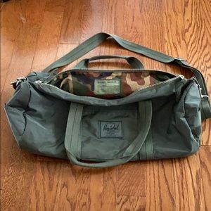 Herschel green duffel bag